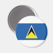 Nationalflagge Saint Lucia Magnet (Vorderseite/Rückseite)