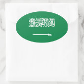Nationalflagge Saudi-Arabien Ovaler Aufkleber (Tasche)