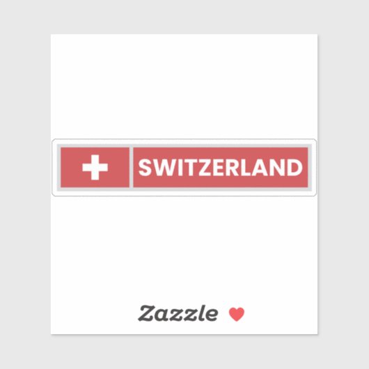 Nationalflagge Schweiz Aufkleber (Blatt)