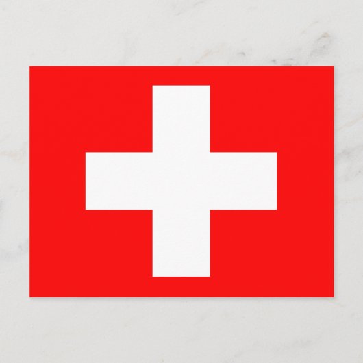 Nationalflagge Schweiz Postkarte (Vorderseite)