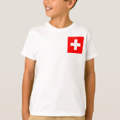 Nationalflagge Schweiz T-Shirt (Vorderseite)