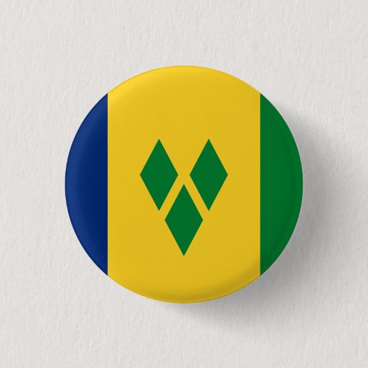 Nationalflagge St. Vincent und die Grenadinen Button (Vorderseite)
