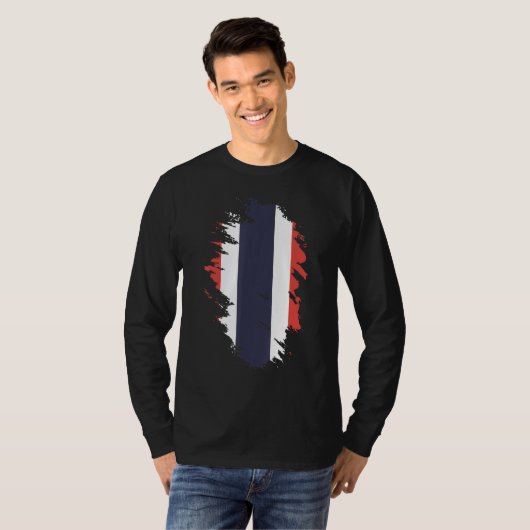 Nationalflagge Thailand Souvenir für Männer Frauen T-Shirt (Vorne ganz)