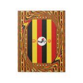 Nationalflagge Ugandas Notizblock (Rotiert)