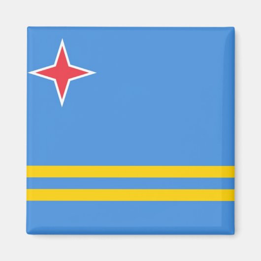 Nationalflagge von Aruba Magnet (Vorne)