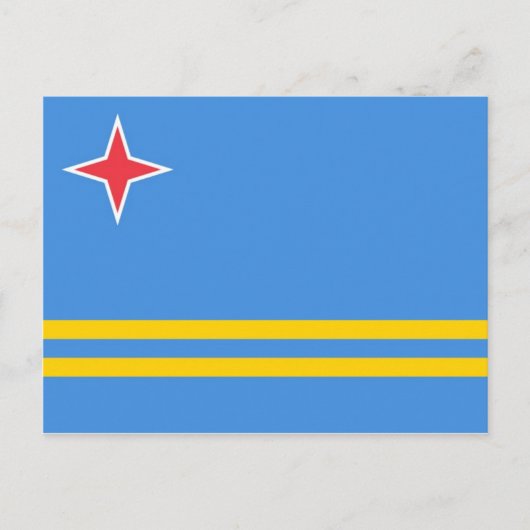 Nationalflagge von Aruba Postkarte (Vorderseite)