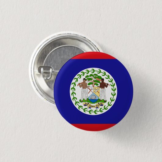 Nationalflagge von Belize Button (Vorne & Hinten)