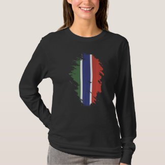 Nationalflagge von Gambia Souvenir für Männer Frau T-Shirt