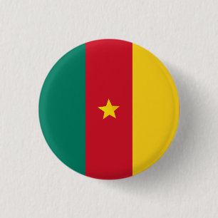 Nationalflagge von Kamerun Button