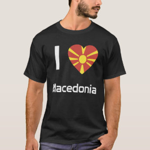 Nationalflagge von Mazedonien Souvenir für Männer  T-Shirt
