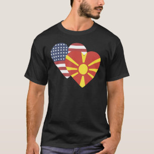 Nationalflagge von Mazedonien Souvenir für Männer T-Shirt
