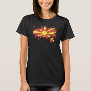 Nationalflagge von Mazedonien Souvenir für Männer T-Shirt