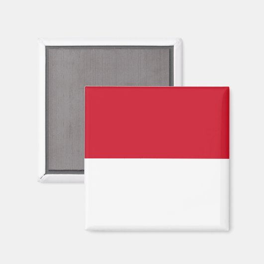 Nationalflagge von Monaco Magnet (Vorderseite/Rückseite)