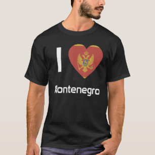 Nationalflagge von Montenegro Souvenir für Männer T-Shirt