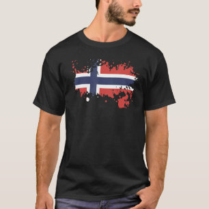 Nationalflagge von Norwegen Souvenir für Männer Fr T-Shirt