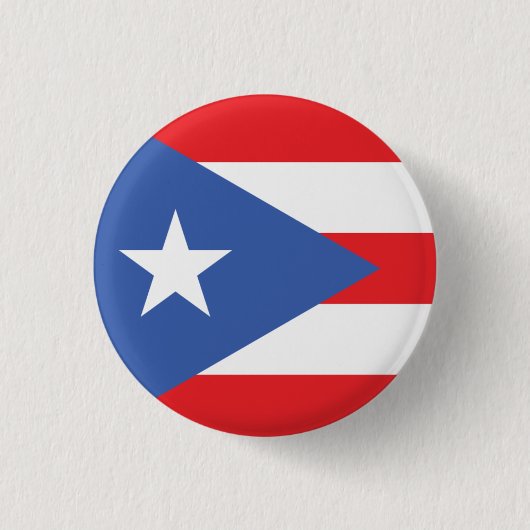 Nationalflagge von Puerto Rico Button (Vorderseite)