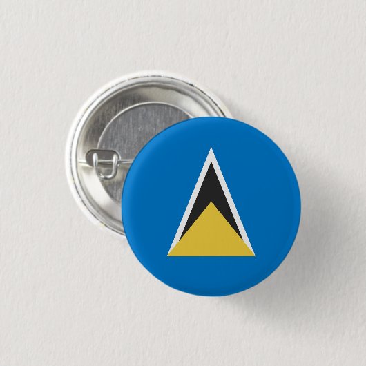 Nationalflagge von Saint Lucia Button (Vorne & Hinten)