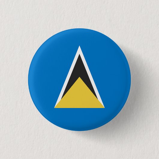 Nationalflagge von Saint Lucia Button (Vorderseite)