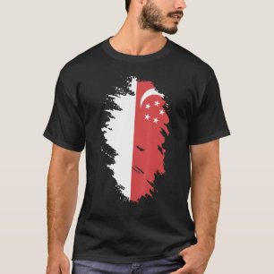 Nationalflagge von Singapur Souvenir für Männer Fr T-Shirt
