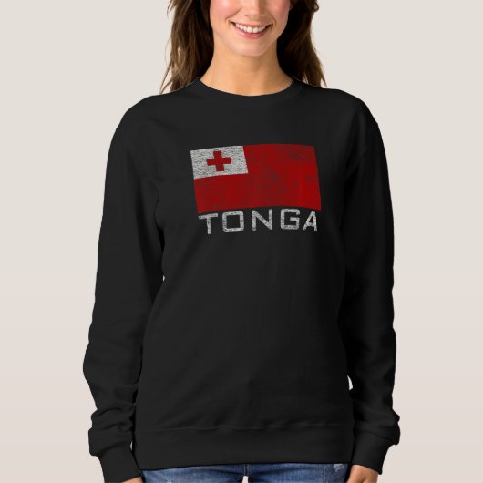 Nationalflagge von Tonga Sweatshirt (Vorderseite)