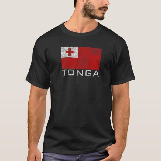 Nationalflagge von Tonga T-Shirt (Vorderseite)