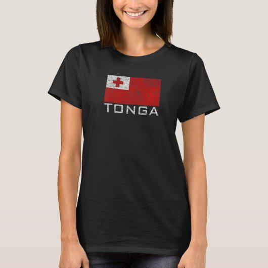 Nationalflagge von Tonga T-Shirt (Vorderseite)