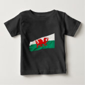 Nationalflagge Wales, Patriotischer Roter Drache Baby T-shirt (Vorderseite)