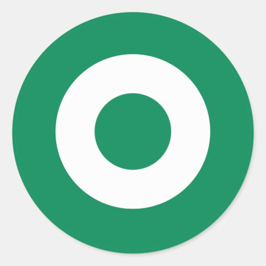 Nationalflaggensymbol der Armee von Nigeria Runder Aufkleber (Vorderseite)