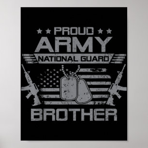 Nationalgarde der Proud Brüderflagge USA Militar Poster