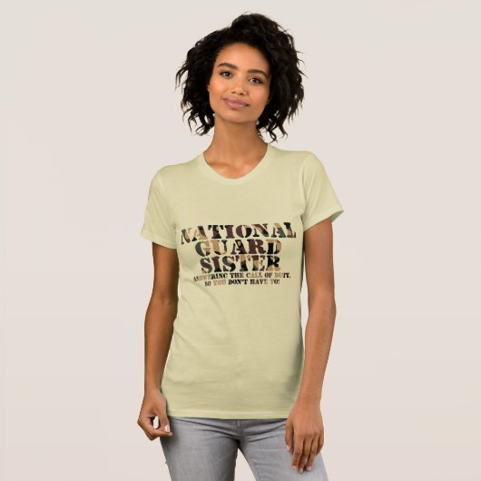 Nationalgarde-Schwester-antwortender Anruf T-Shirt (Vorne ganz)