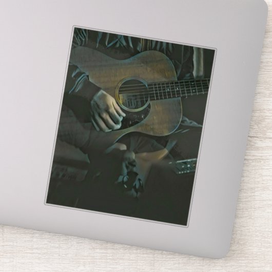 Nationalgitarrengeschenk Aufkleber (Detail)