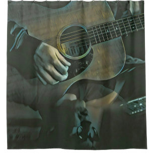 Nationalgitarrengeschenk Duschvorhang