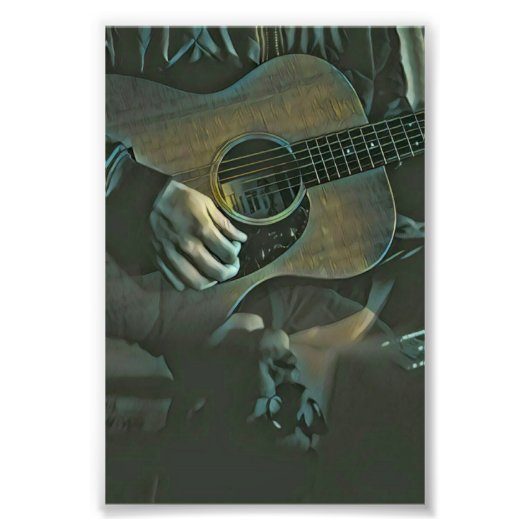 Nationalgitarrengeschenk Fotodruck (Vorne)