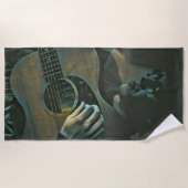 Nationalgitarrengeschenk Strandtuch (Vorderseite)