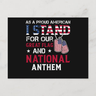 Nationalhymne – USA‑Flaggen‑Design Postkarte