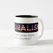 Nationalismus: Liebe Ihr Land Zweifarbige Tasse (VorderseiteRechts)