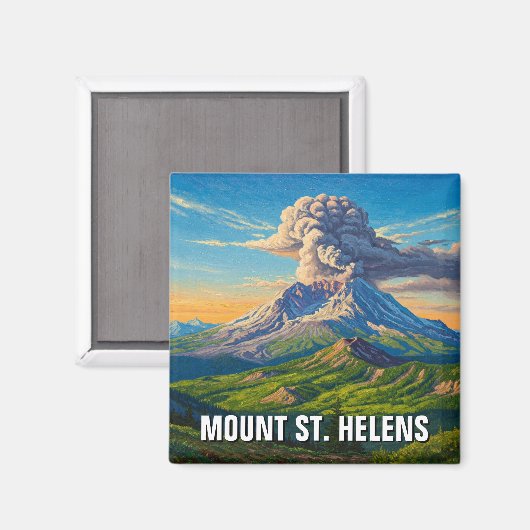 Nationalmonument St. Helens Magnet (Vorderseite/Rückseite)