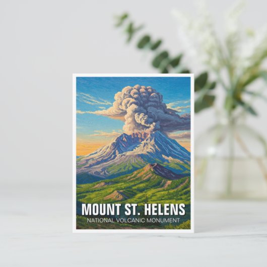 Nationalmonument St. Helens Postkarte (Stehend Vorderseite)