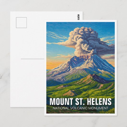 Nationalmonument St. Helens Postkarte (Vorne/Hinten)
