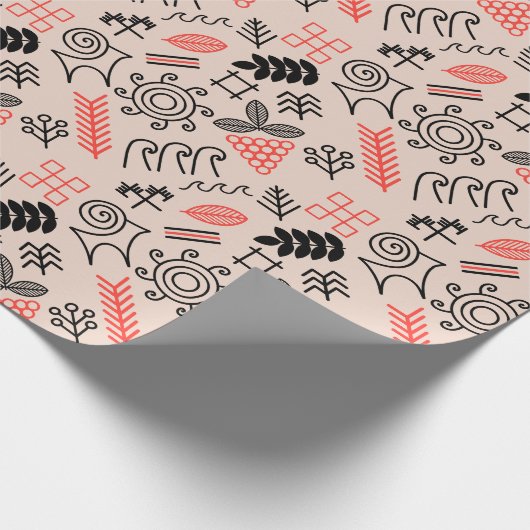 Nationalmuster im ukrainischen Stil Geschenkpapier (Ecke)