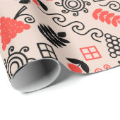 Nationalmuster im ukrainischen Stil Geschenkpapier (Rolleneckpunkt)