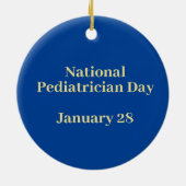 Nationalpädiatertag Teddy Bear Ornament (Hinten)