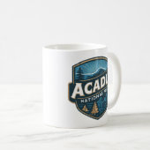 Nationalpark Acadia Emblem Kaffeetasse (VorderseiteRechts)