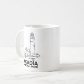 Nationalpark Acadia Lighthouse Kunst, Dichtung und Kaffeetasse (Vorderseite Links)