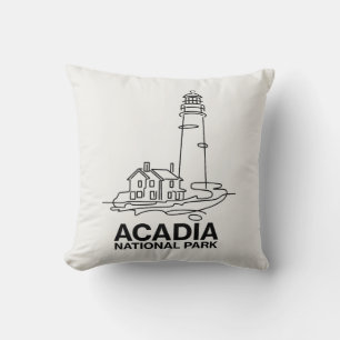Nationalpark Acadia Lighthouse Kunst, Dichtung und Kissen