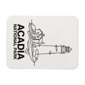 Nationalpark Acadia Lighthouse Kunst, Dichtung und Magnet (Horizontal)