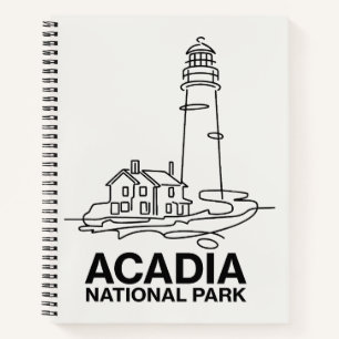 Nationalpark Acadia Lighthouse Kunst, Dichtung und Notizblock