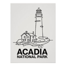 Nationalpark Acadia Lighthouse Kunst, Dichtung und Poster