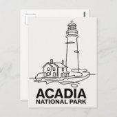Nationalpark Acadia Lighthouse Kunst, Dichtung und Postkarte (Vorne/Hinten)