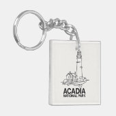 Nationalpark Acadia Lighthouse Kunst, Dichtung und Schlüsselanhänger (Vorderseite links)